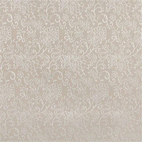Designer Fabrics 54 in. Wide Beige- Contemporary Floral Jacquard Woven Upholstery Fabric B605